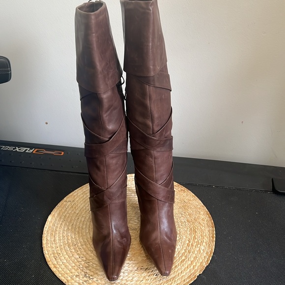 ZIGIBew York Leather Western Heel Booties Boots Size 7.5 - Picture 6 of 16